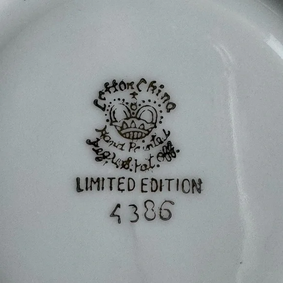 Vintage Lefton England hand painted bone china cup and saucer - Picture 8 of 9